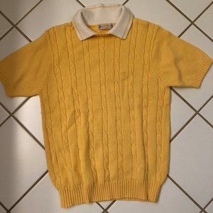 Vintage Collared Short Sleeve Sweater